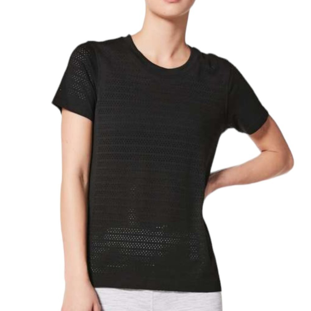 LULULEMON Breeze By Short Sleeve *Squad Running Shirt Activewear Black 4